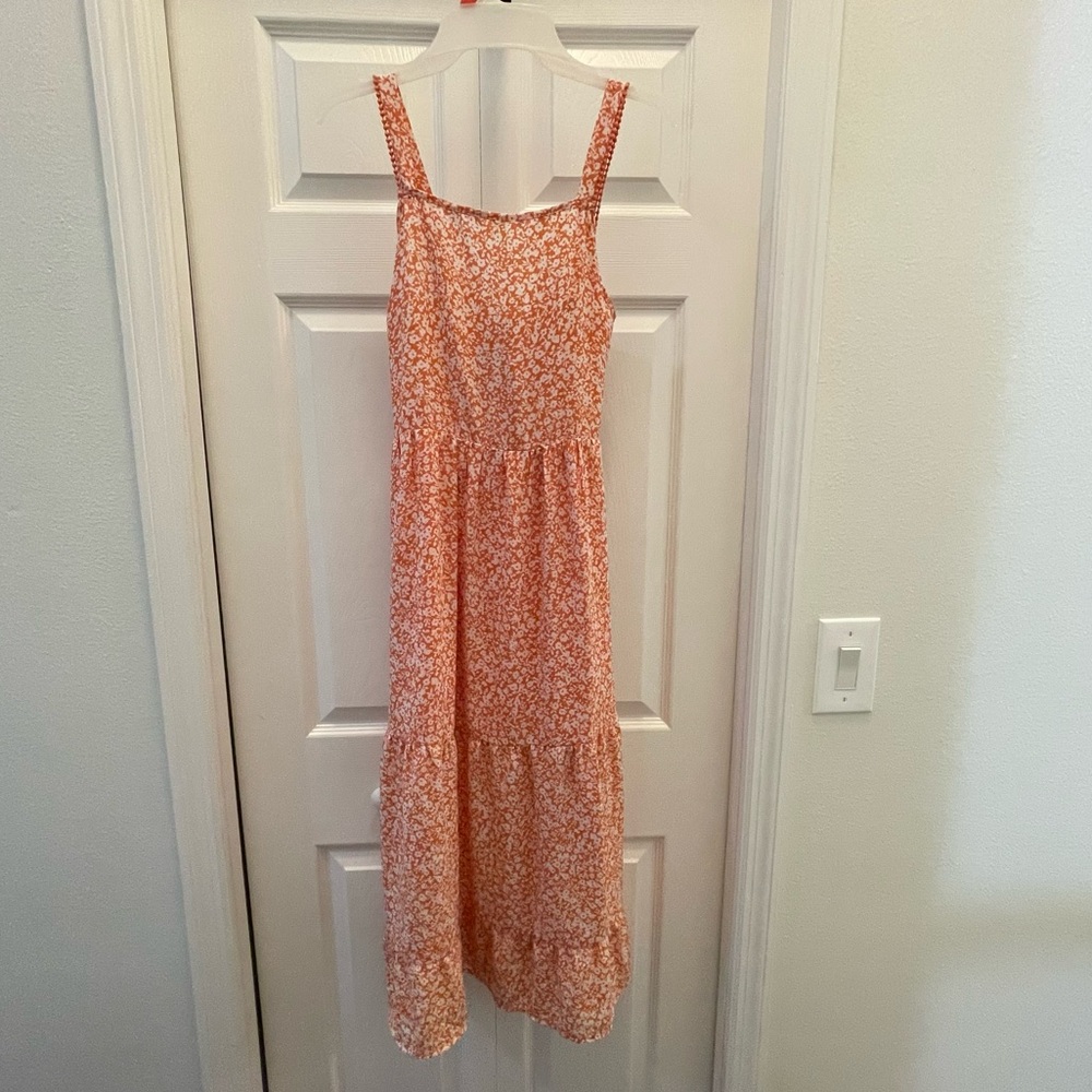 Jessica Simpson Orange Floral Dress Size Small